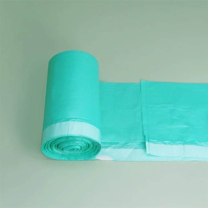 Roll drawstring garbage bag