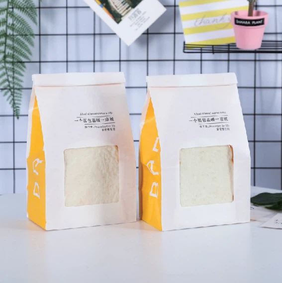 Triangular Window Baked Food Toast Packaging Bag