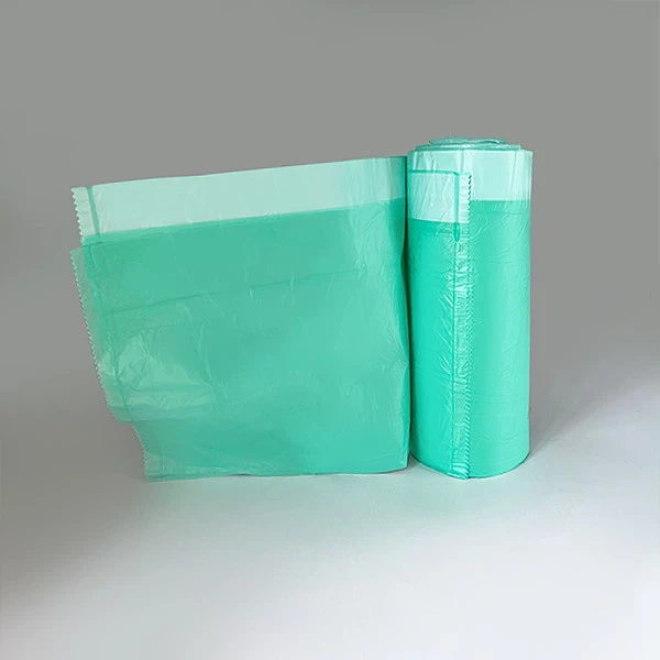 Staggered stacked garbage bags Staggered stacked garbage bags